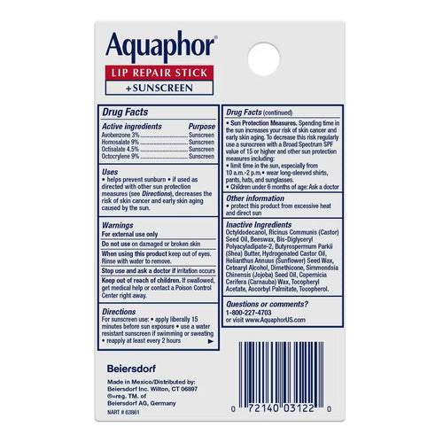 Aquaphor Lip Protectant + SPF Lip Balm