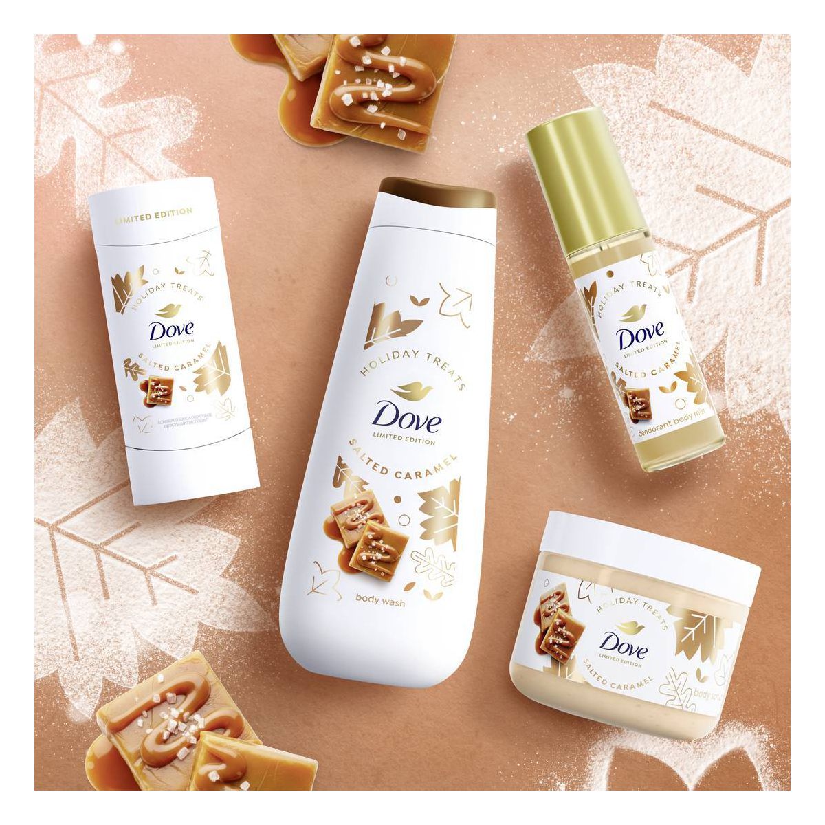 Dove Beauty Fall Treats Limited Edition Body Scrub - Salted Caramel - 15oz