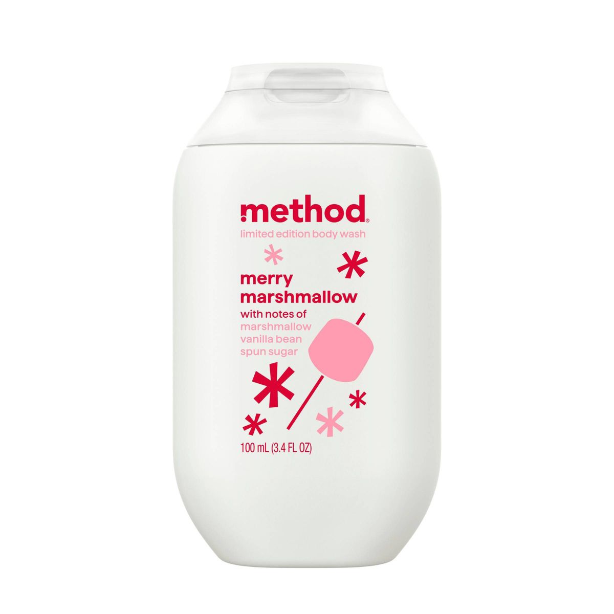 Method Holiday Body Wash - Merry Marshmallow - 3.4 fl oz
