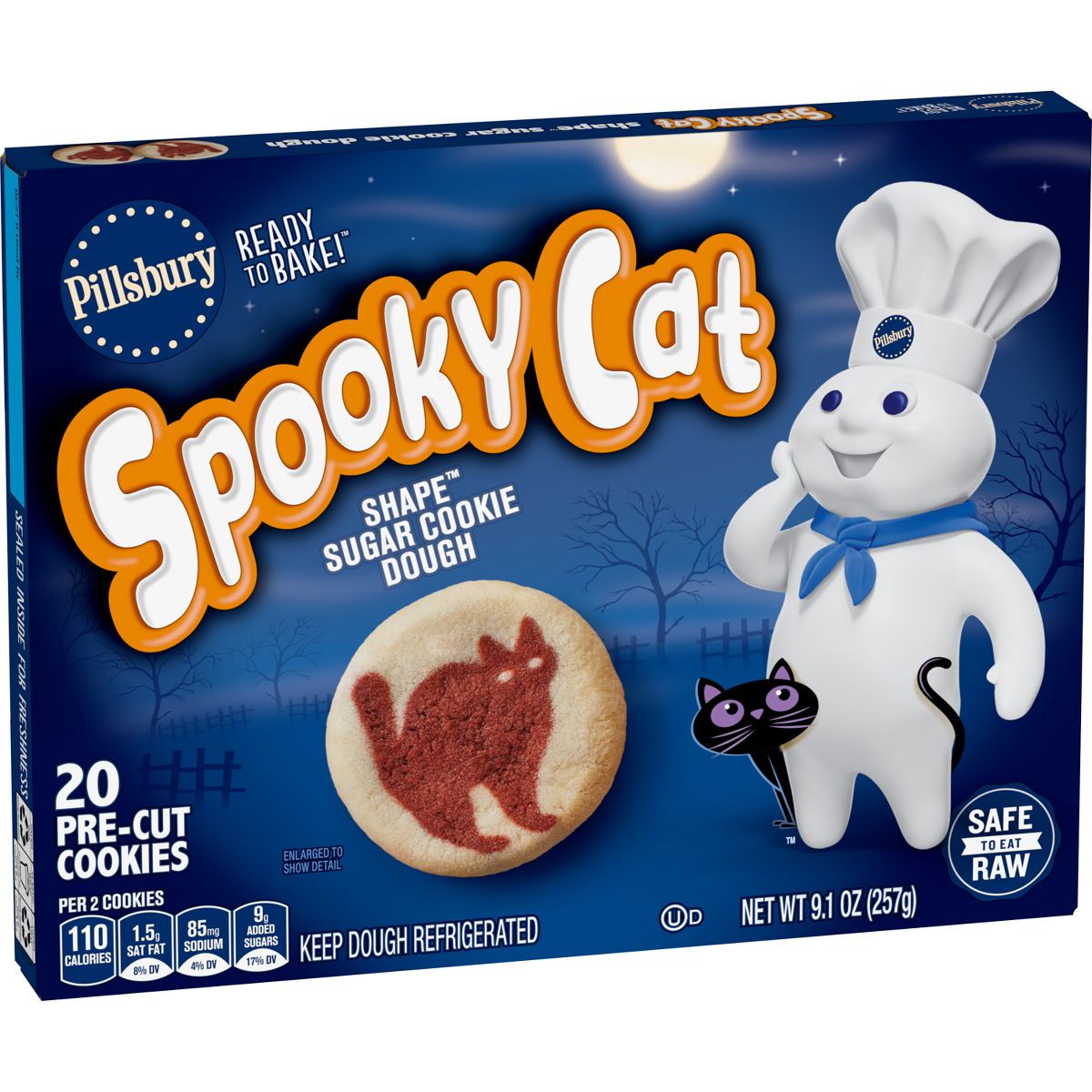 Pillsbury Spooky Cat Shape Cookies - 9.1oz/20ct