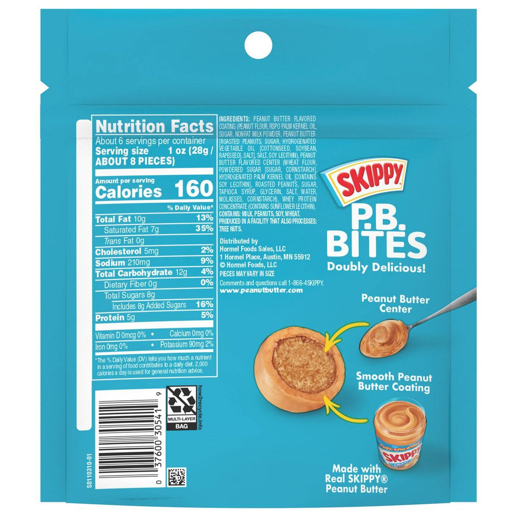 Skippy Bites Double Peanutbutter - 6oz: Creamy Texture