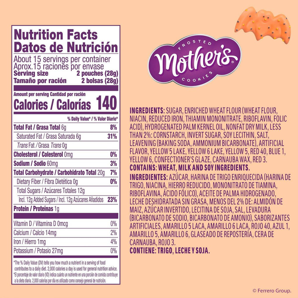 Mother's Cookies Halloween Circus Animal Cookies Snacks - 15oz/30ct