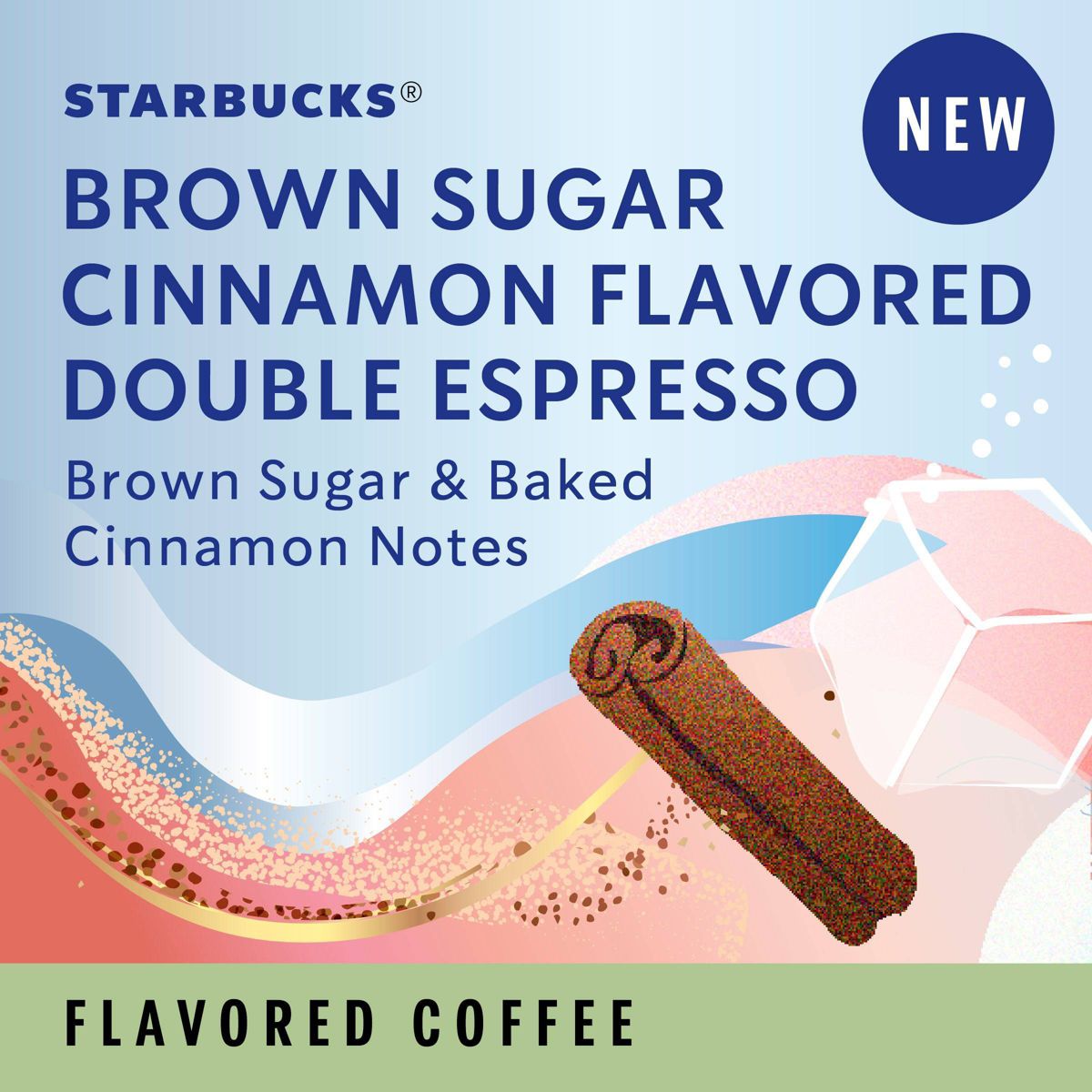 Starbucks Iced Brown Sugar Cinnamon Light Roast Double Shot Coffee Pods - 8ct