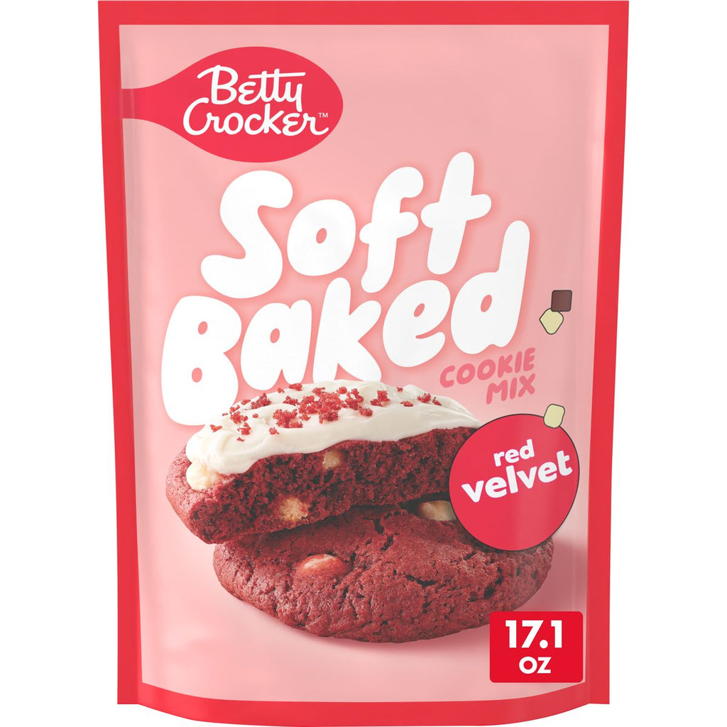 Betty Crocker Soft Baked Red Velvet Cookie Mix - 17.1oz: No Artificial Sweeteners, No High Fructose