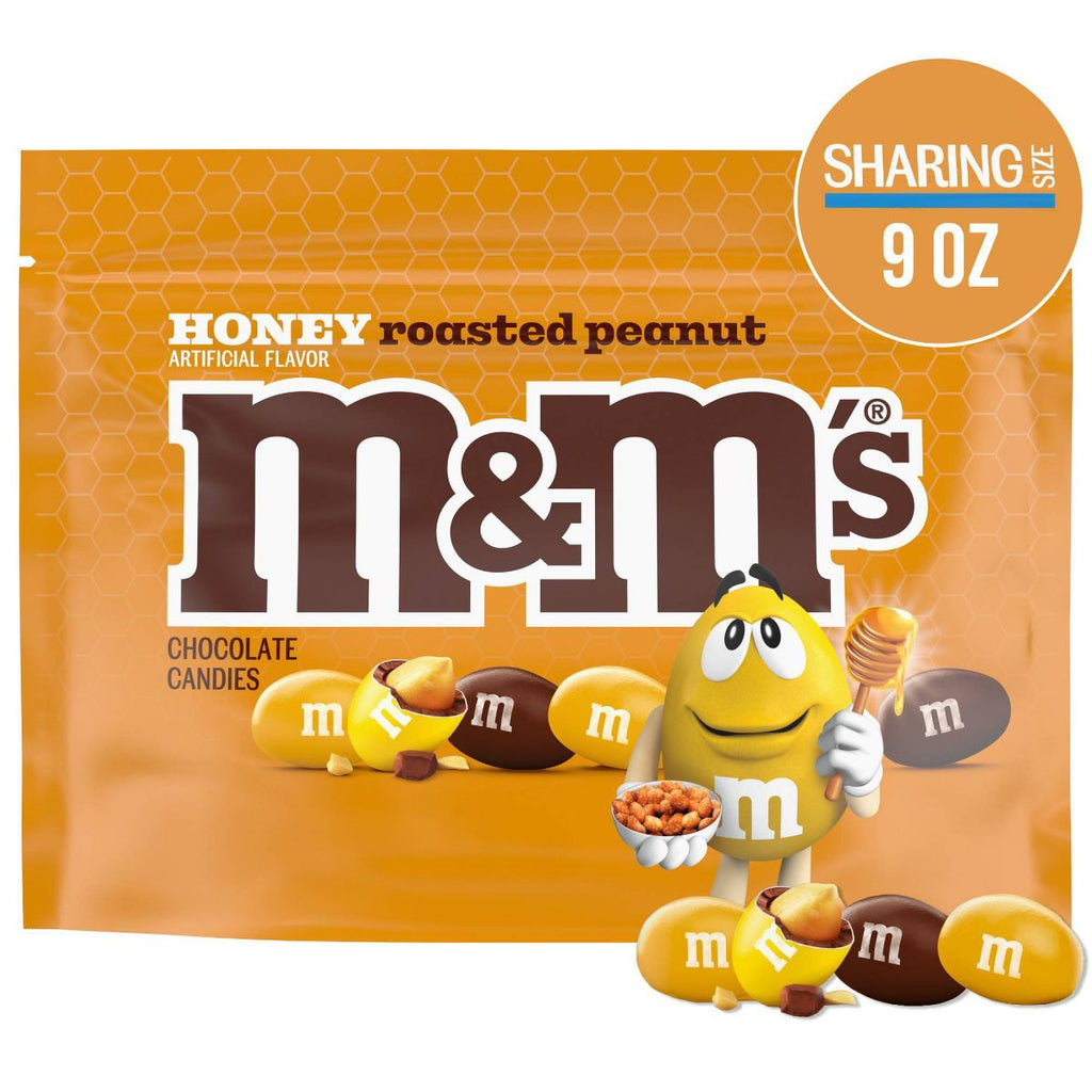 M&M's Honey Roasted Nut Chocolate Candy Sharing Size 9oz
