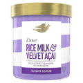 Dove Beauty Body Sugar Scrub - Rice Milk & Velvet Acai - 15oz: Paraben-Free, Sul