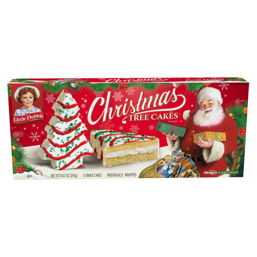 Little Debbie Christmas Tree Vanilla Cakes - 8.62oz/5ct: Mini Size, Cream Filling, Icing And