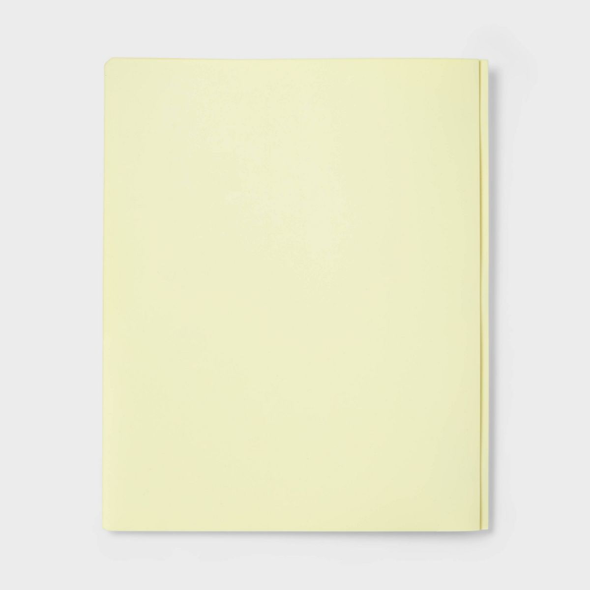 Poly Number 2 Pocket Plastic Folder with Prongs Pastel Yellow - up&up™
