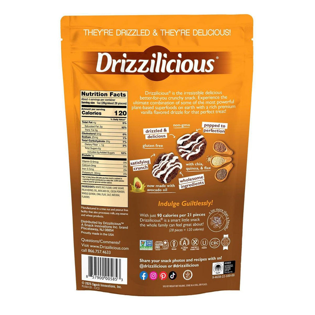 Drizzilicious Cookies & Cream Drizzled Mini Rice Cake - 4oz