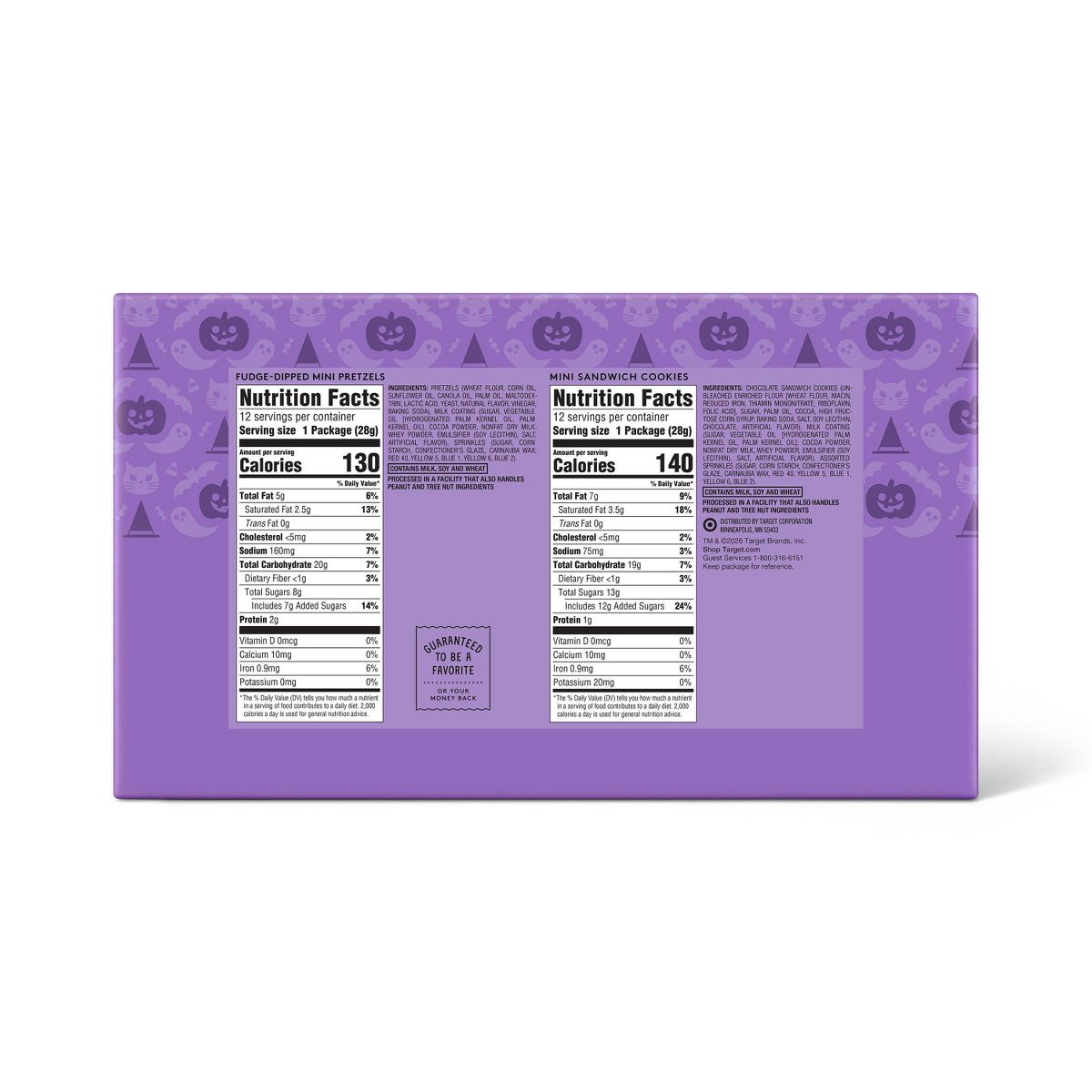Halloween Enrobed Mini Pretzels and Sandwich Cookies Variety Pack - 24ct - Target Favorite Day