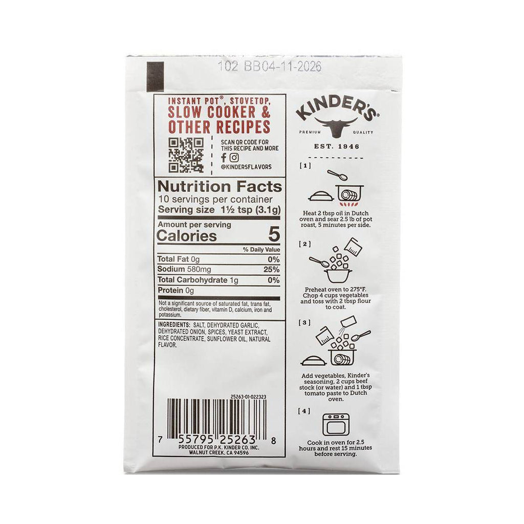 Kinder's Sunday Pot Roast Stew Seasoning - 1.1oz