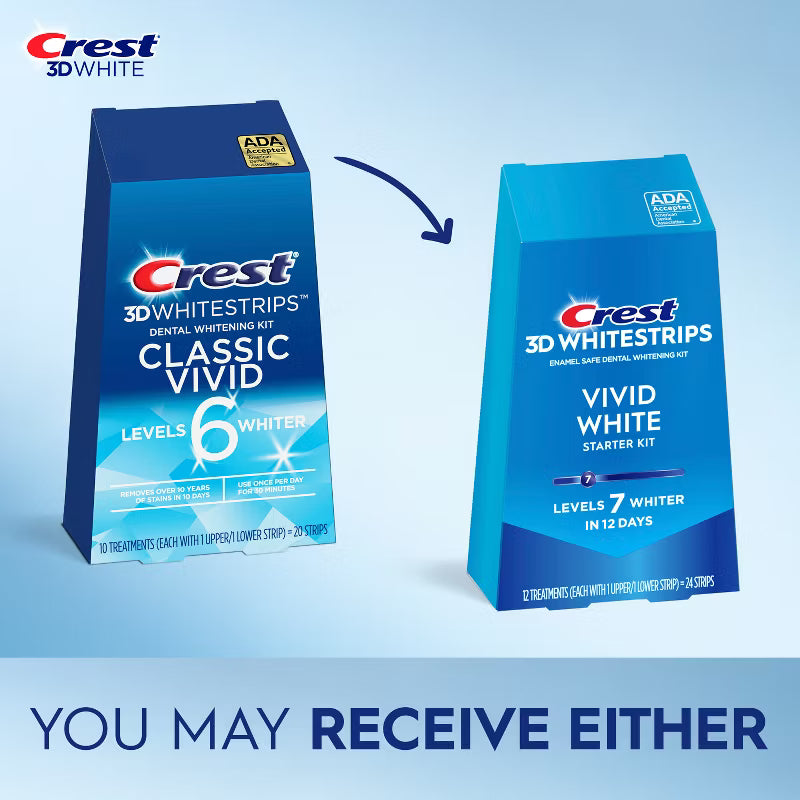 Crest 3D Whitestrips Vivid White Teeth Whitening Kit - 12 Treatments