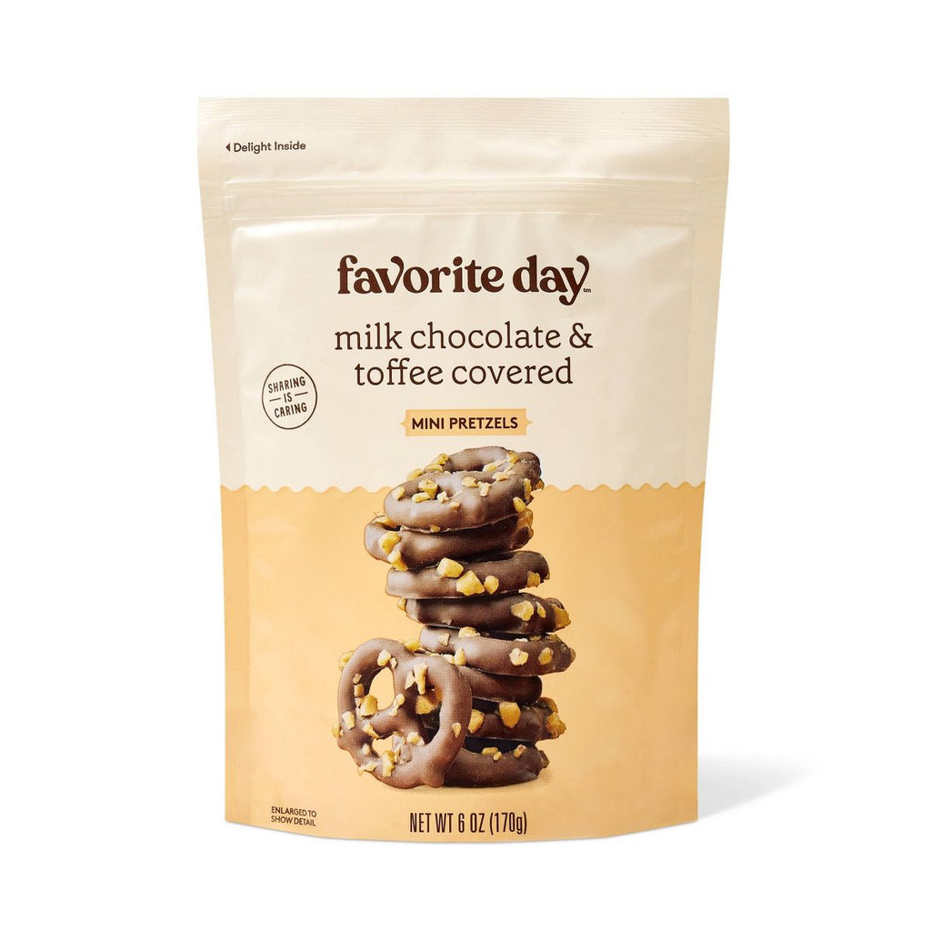 Favorite Day Milk Chocolate and Toffee Covered Mini Pretzels 6oz