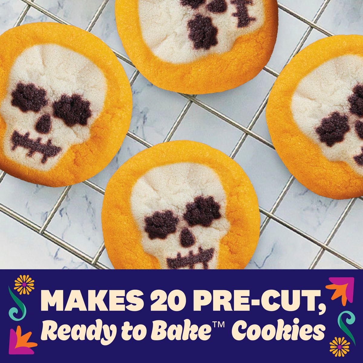 Pillsbury Sugar Skull Shape Cookies Dough - 9.1oz/20ct