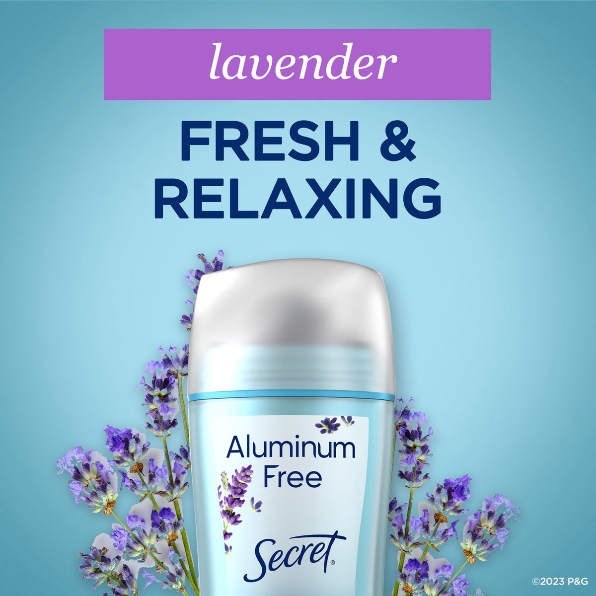 Secret Lavender Solid Deodorant for Women - Aluminum-Free 2.4oz