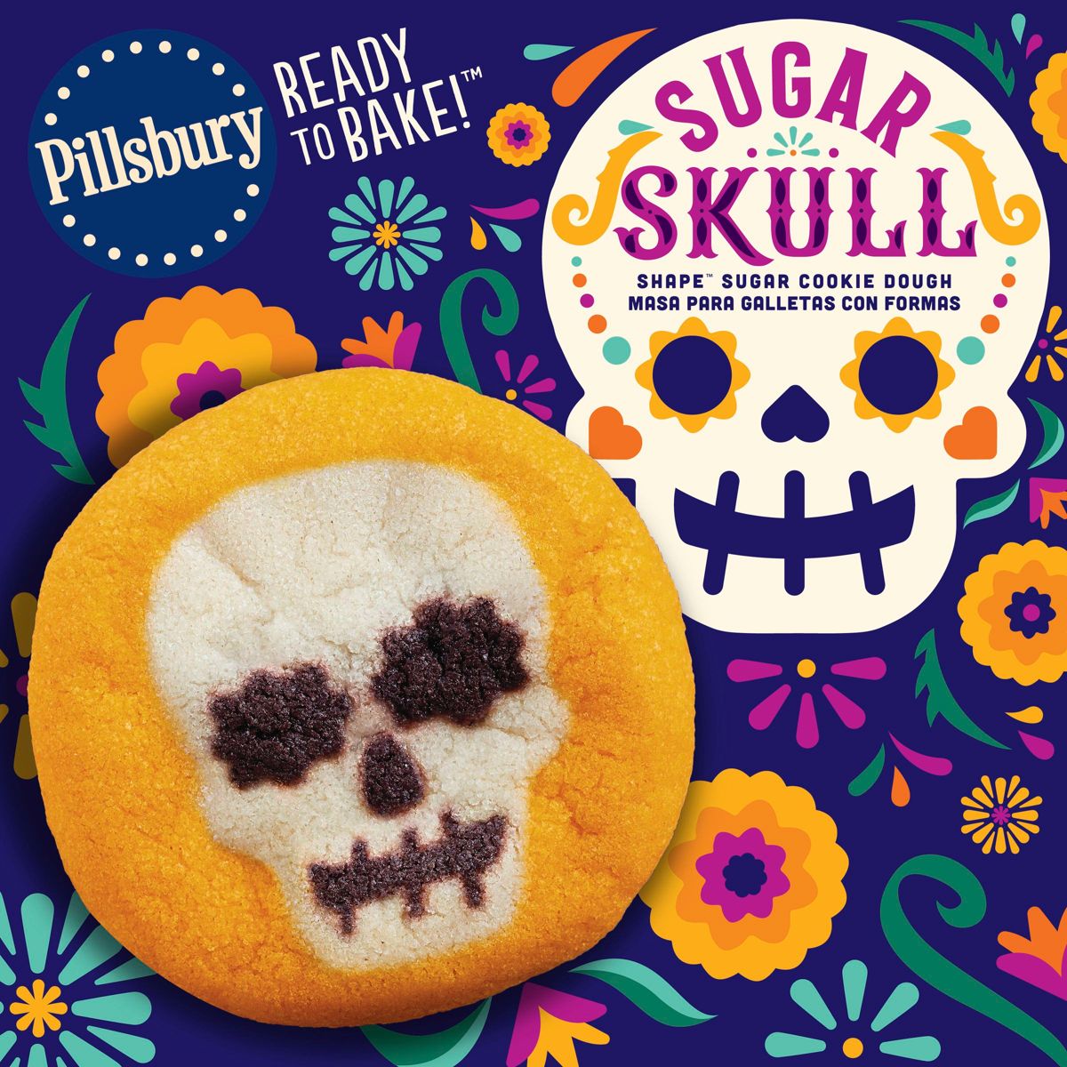 Pillsbury Sugar Skull Shape Cookies Dough - 9.1oz/20ct