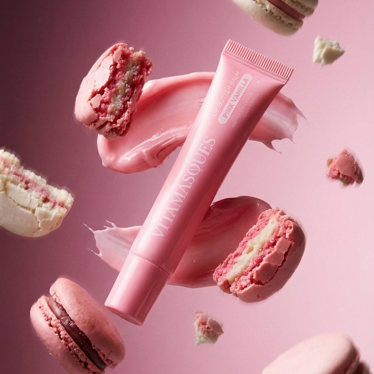 Vitamasques Plump & Repair Tinted Lip Butter Balm - Pink Vanilla - 0.33 fl oz: Contains Peptides,