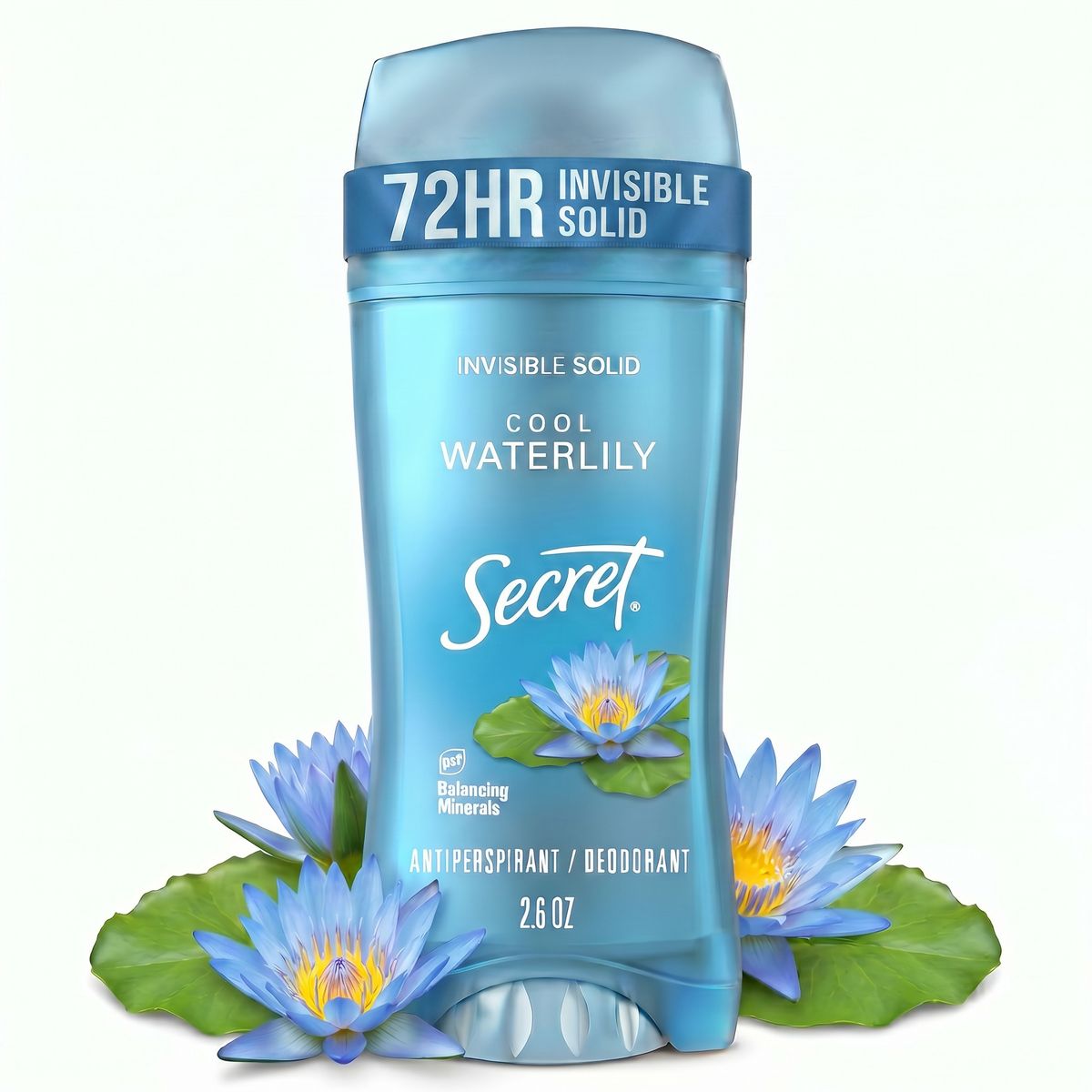 Secret Invisible Solid Antiperspirant & Deodorant Waterlily Scent 2.6oz