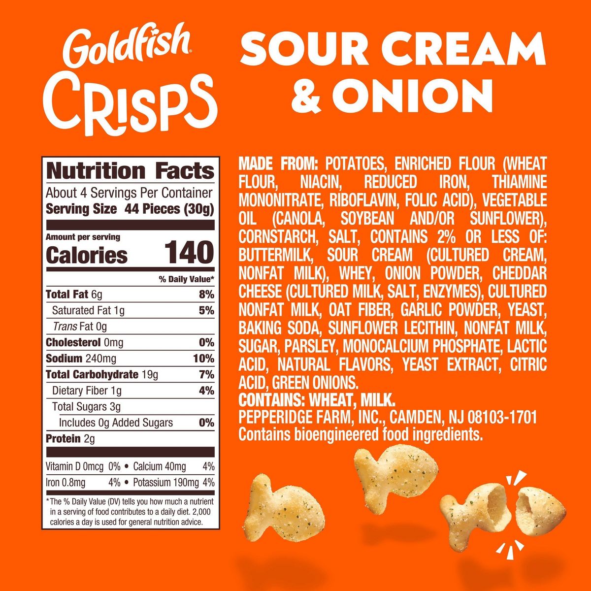 Goldfish Sour Cream & Onion Crisps 4.8oz