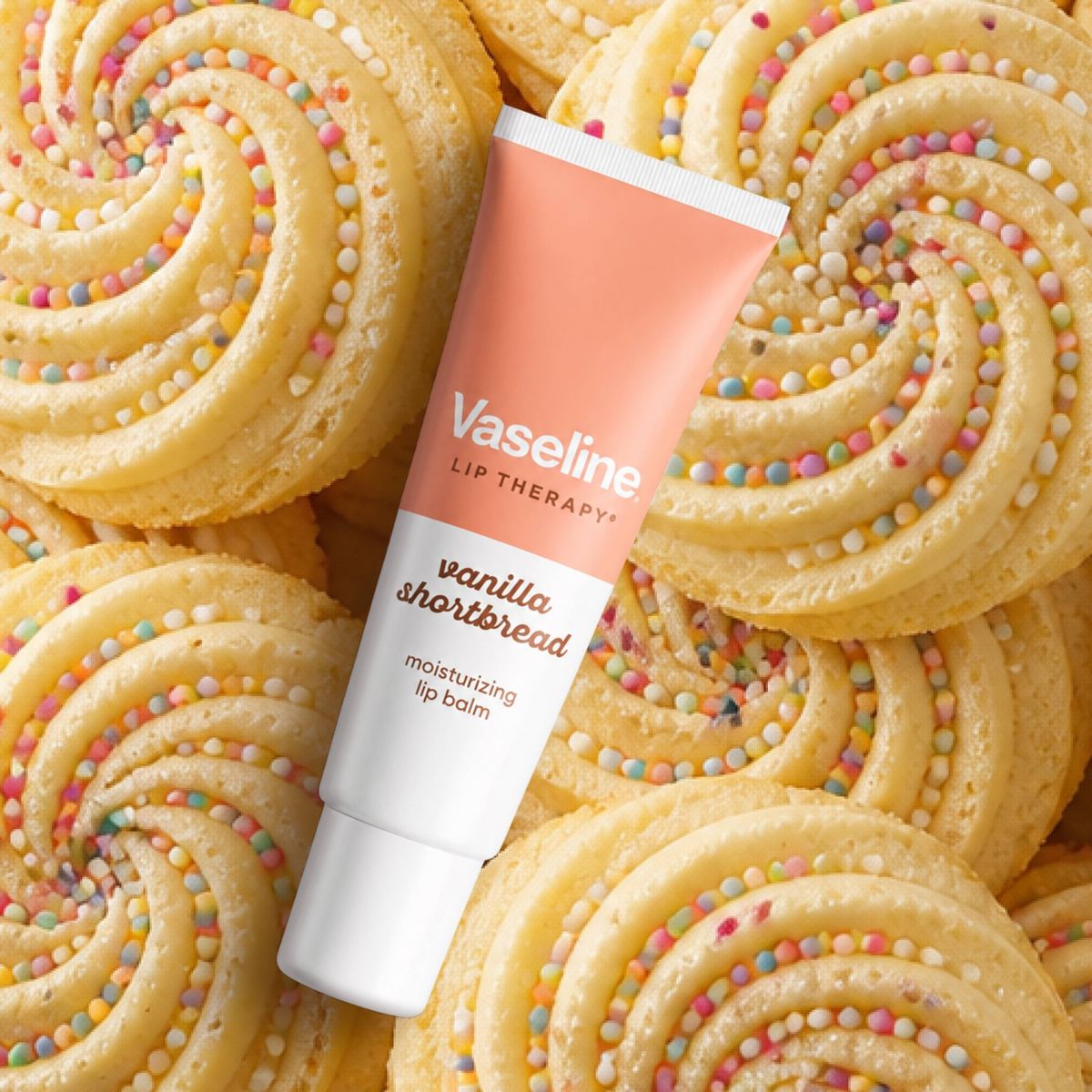 Vaseline Holiday Limited Edition Vanilla Shortbread Lip Balm Tubes - 0.35oz/2pk