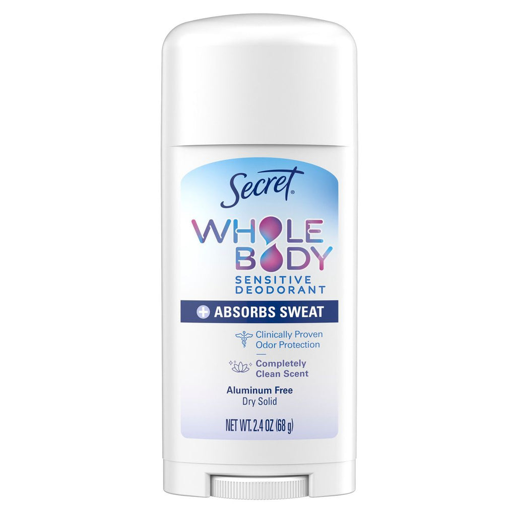 Secret Dry Feel Whole Body Deodorant Completely Clean 2.4oz