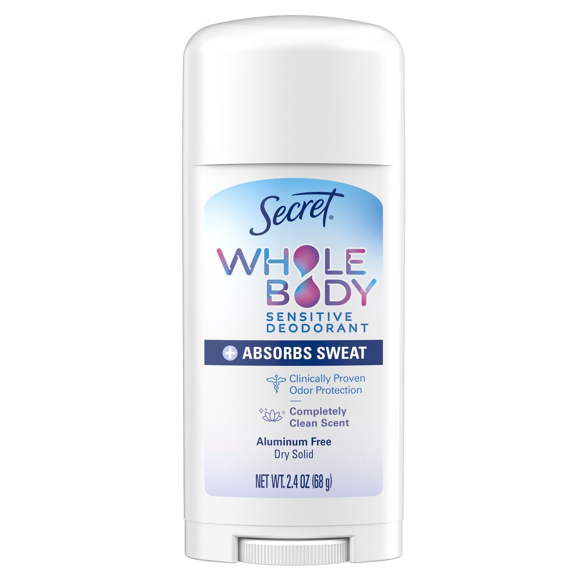 Secret Dry Feel Whole Body Deodorant Completely Clean 2.4oz