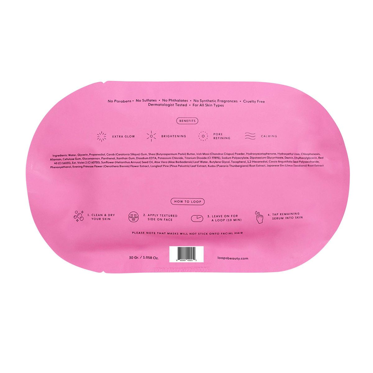 LOOPS Double Take Glow Mask - 1.058oz