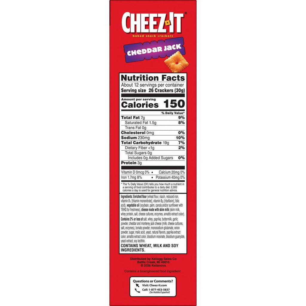 Cheez-It Cheddar Jack Baked Snack Crackers 12.4oz
