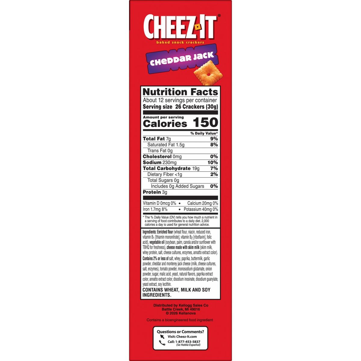 Cheez-It Cheddar Jack Baked Snack Crackers 12.4oz