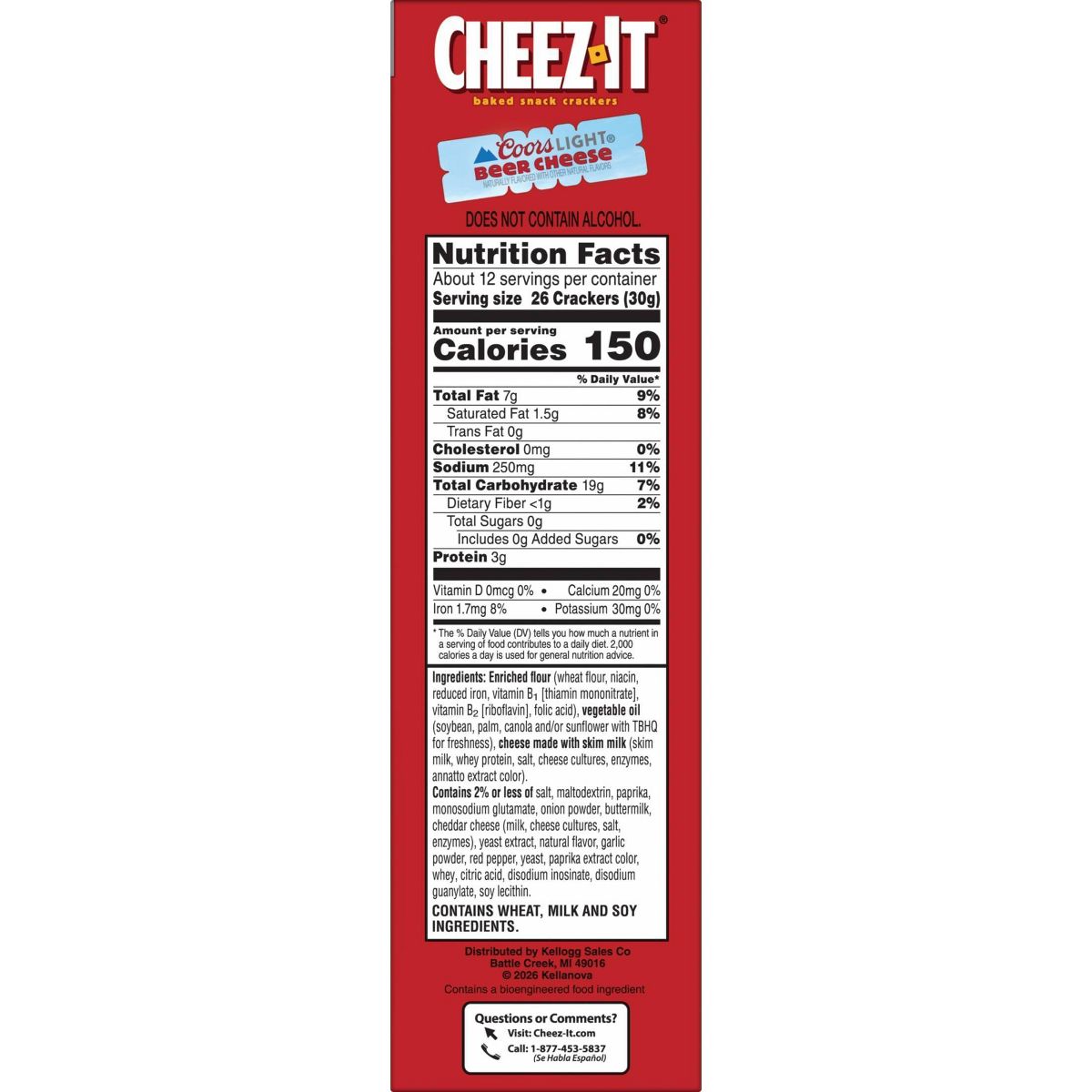 Cheez-It Beer Cheese Baked Snack Crackers - 12.4oz