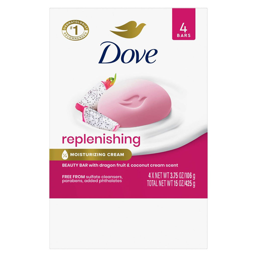 Dove Beauty Replenishing Bar Soaps - Dragon Fruit & Coconut Cream
