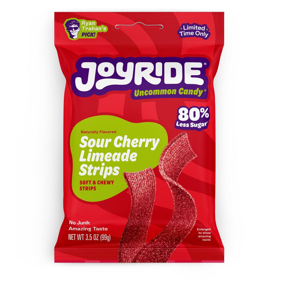 Joyride Cherry Limeade Strips Candy - 3.5oz