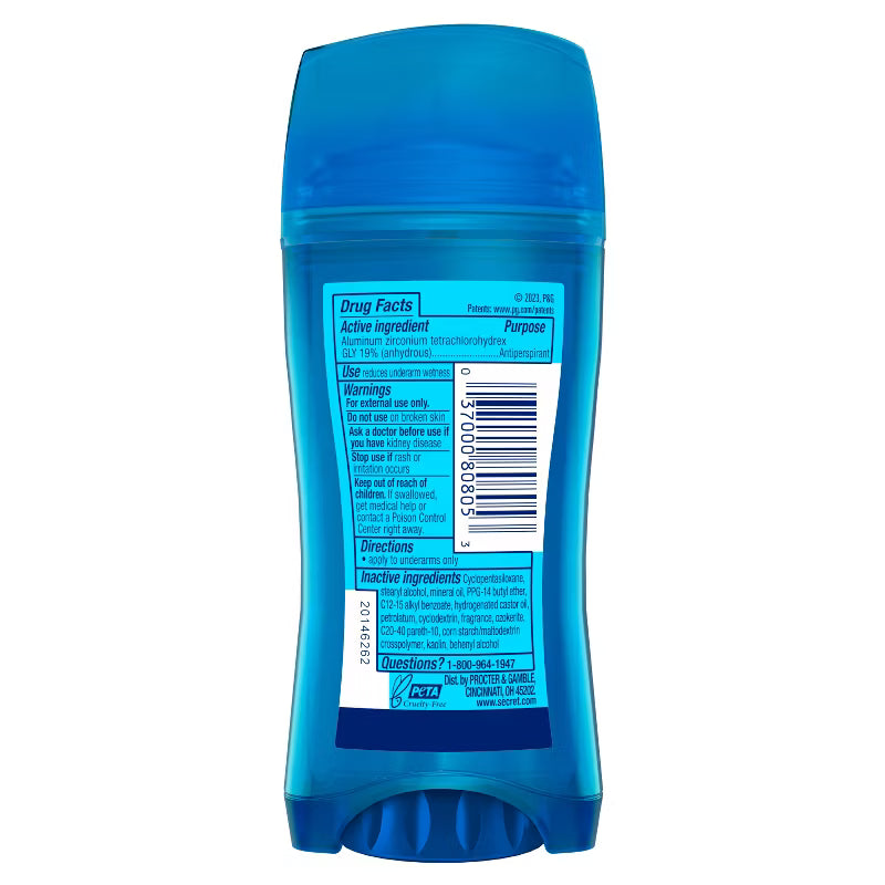 Secret Outlast Invisible Solid Antiperspirant & Deodorant for Women - Completely Clean Scent - 2.6oz