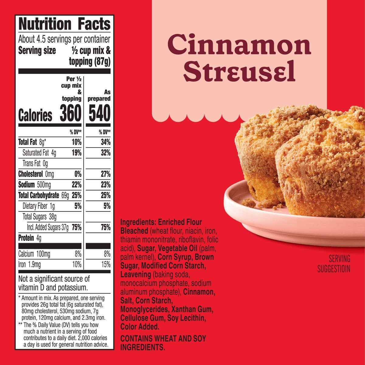 Betty Crocker Cinnamon Streusel Muffin Mix - 13.9oz