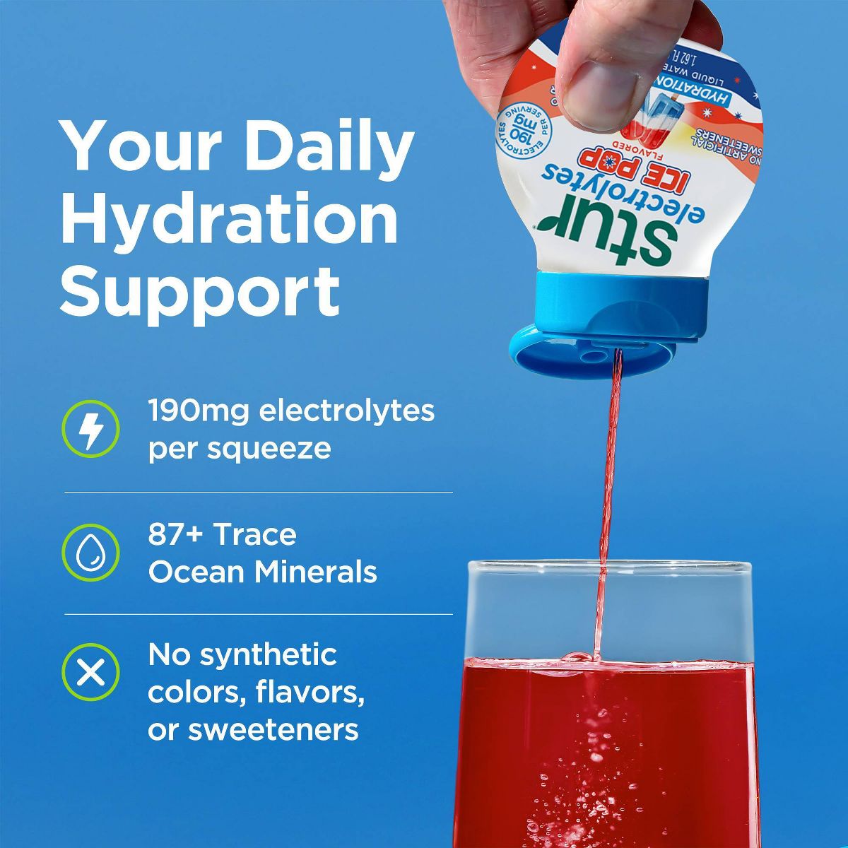 Stur Liquid Hydration Water Enhancer Ice Pop Flavor 1.62 fl oz
