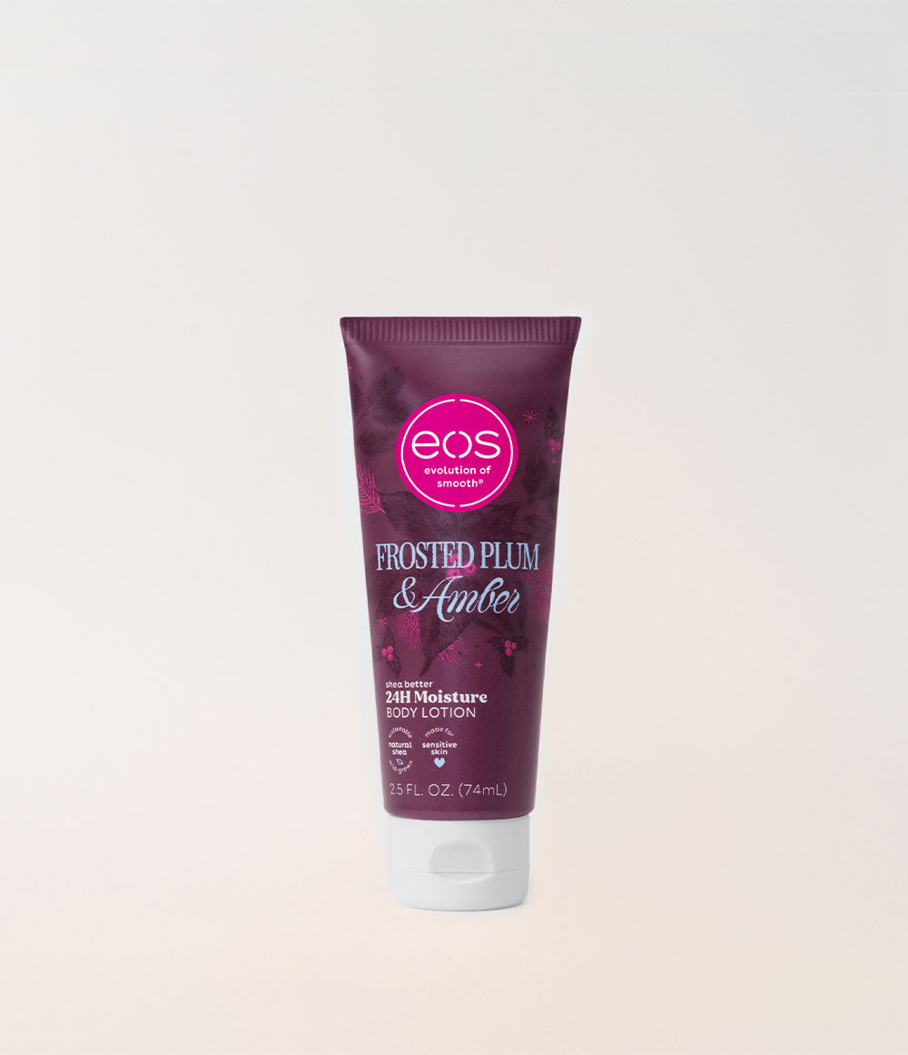 EOS Frosted Plum & Amber Travel Body Lotion