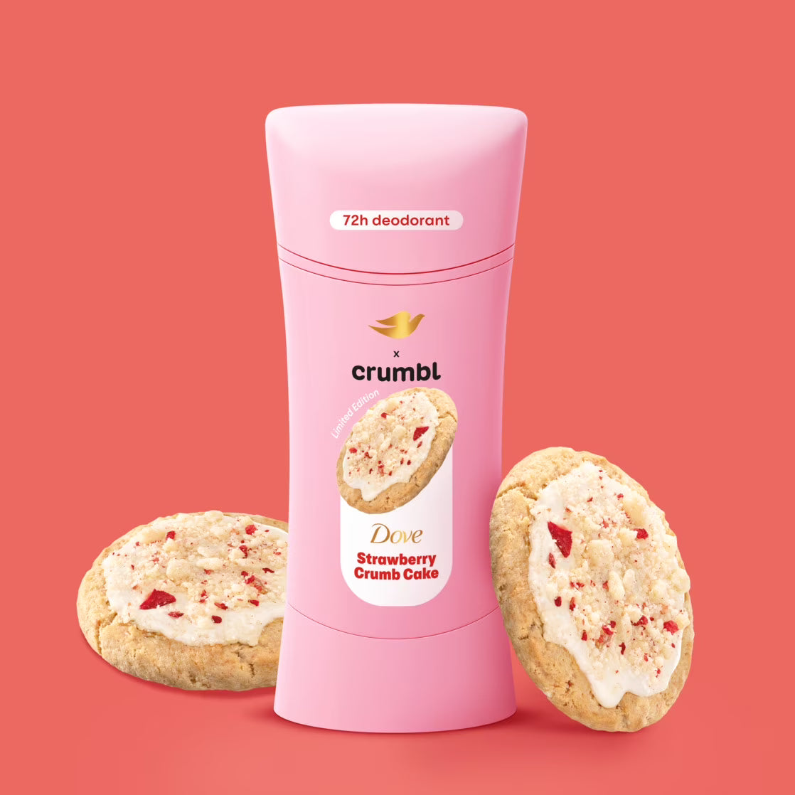 Dove Crumbl Limited Edtion Deodorant Stick Strawberry Crumb Cake