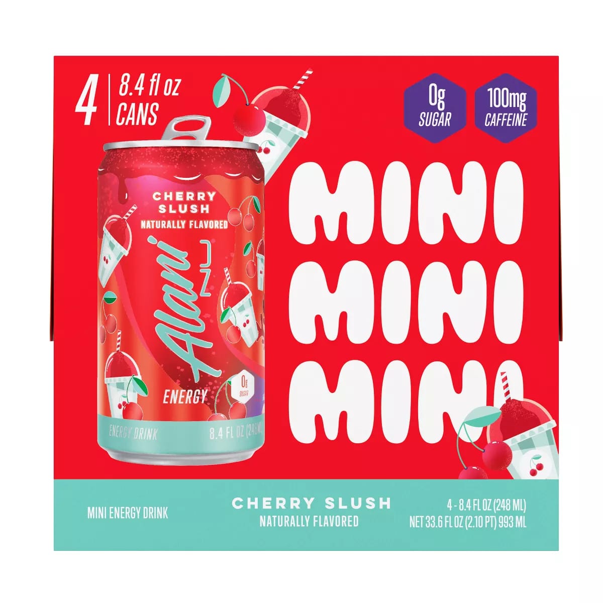 Alani Cherry Slush Energy Drink 4pk Mini