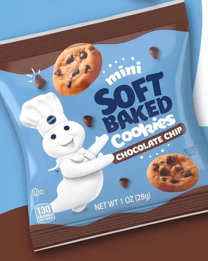 Pillsbury Chocolate Chip Mini Soft Baked Cookies - 28g