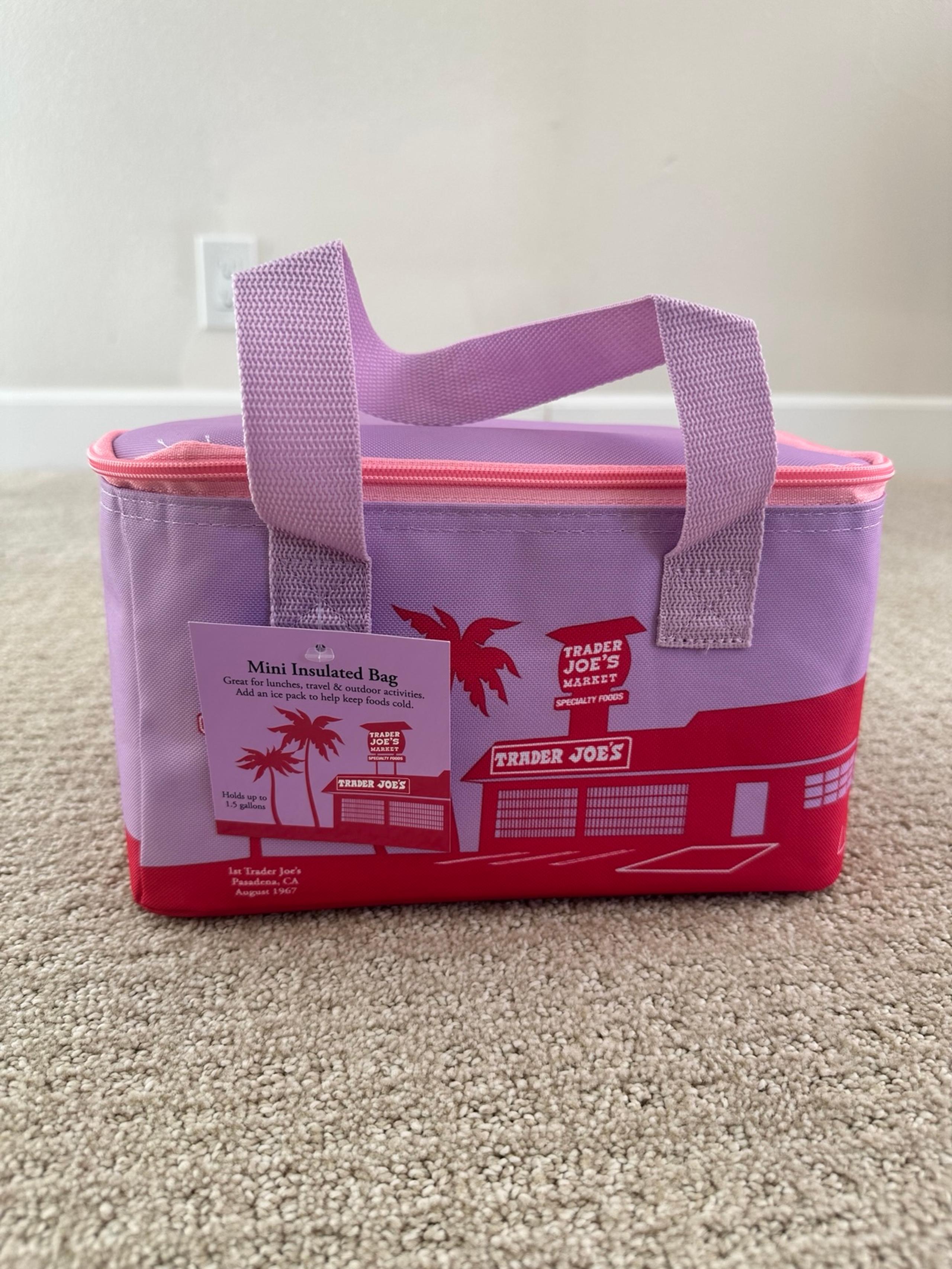 Trader Joe's Mini Insulated Summer Collection Tote - Purple/Pink