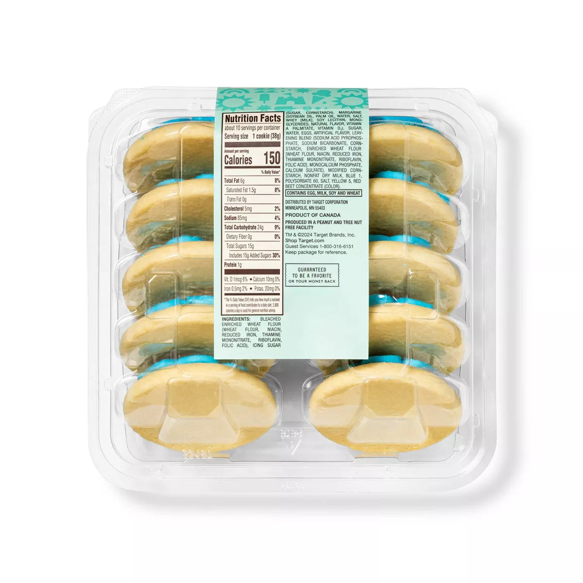 Flowery Frosted Sugar Cookies - 12.5oz/10ct - Target Favorite Day