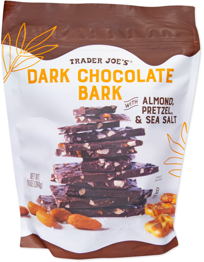 Trader Joe's Dark Chocolate Bark with Almond Pretzel Sea Salt