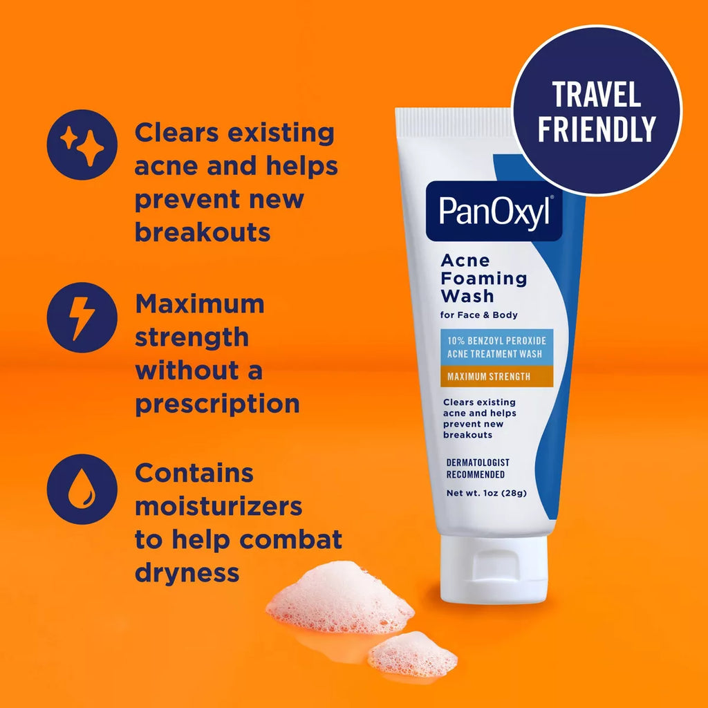 PanOxyl Acne Foaming Wash - Travel Size 28g