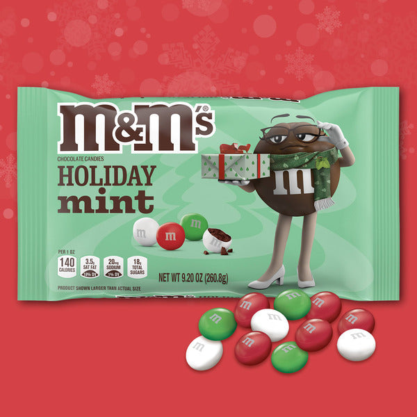 M&M's Mint Holiday Milk Chocolate Candy Bag -10oz