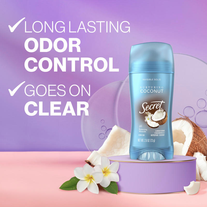 Secret Invisible Solid Antiperspirant & Deodorant - Coconut