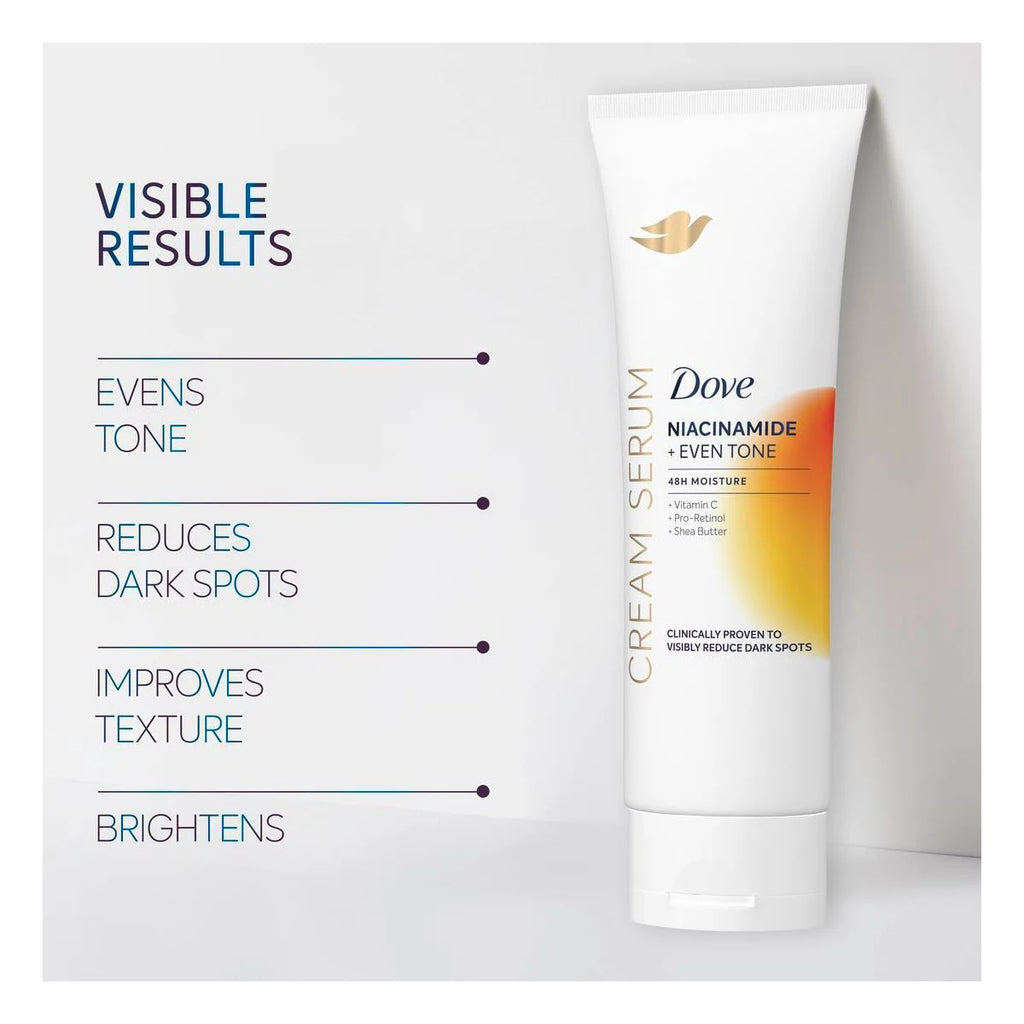Dove Beauty Niacinamide and Even Tone Cream Serum Body Lotion - 8 oz