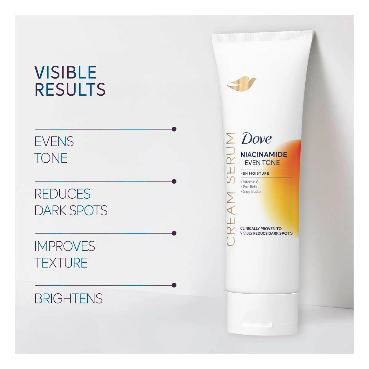 Dove Beauty Niacinamide and Even Tone Cream Serum Body Lotion - 8 oz