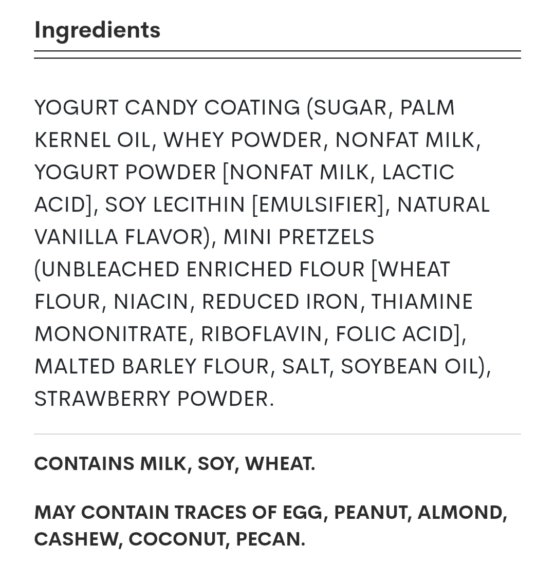 Trader Joe's Strawberry Vanilla Yogurt Pretzels