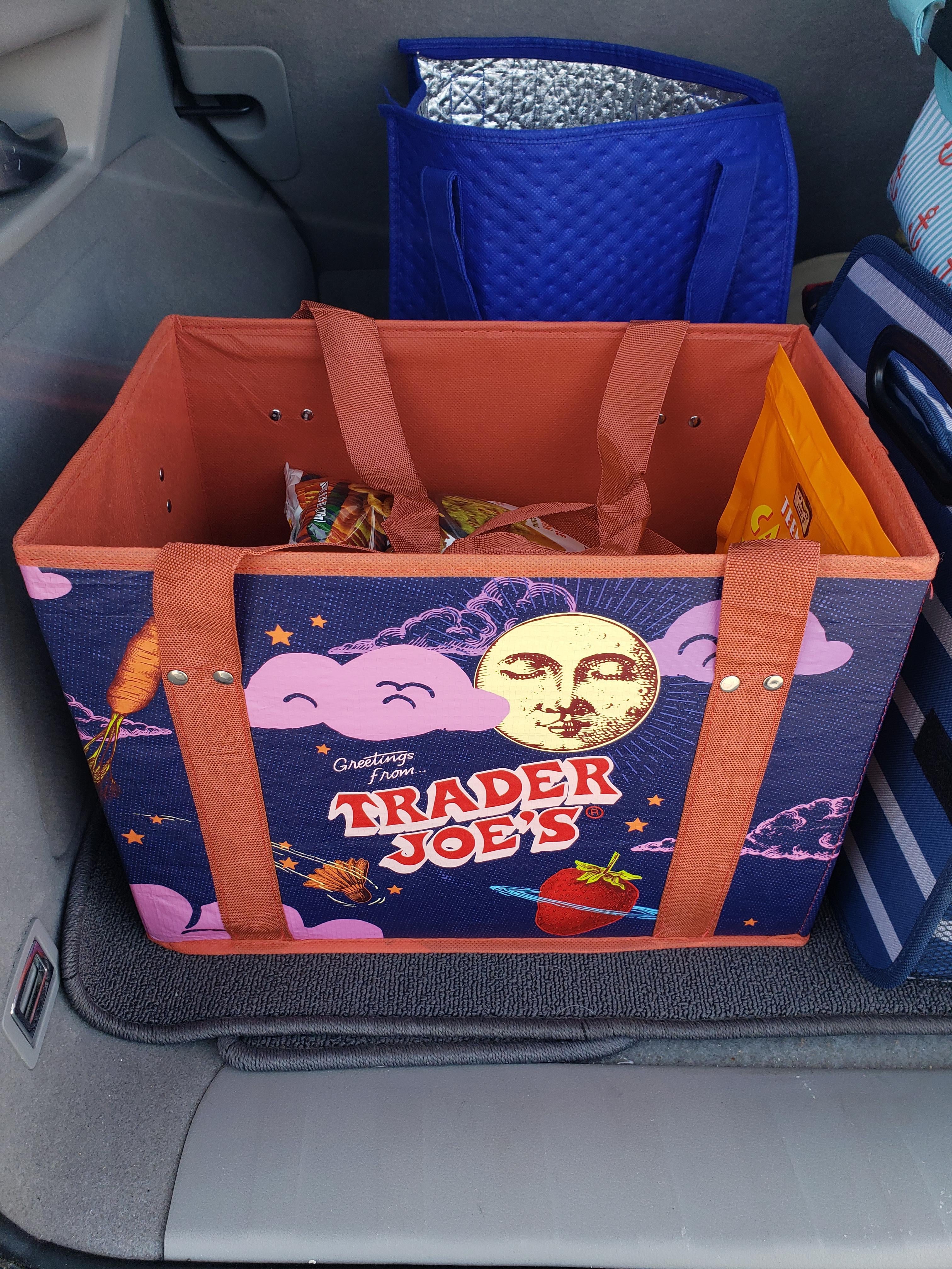 Trader Joe's Stand Up Collapsable Grocery Tote