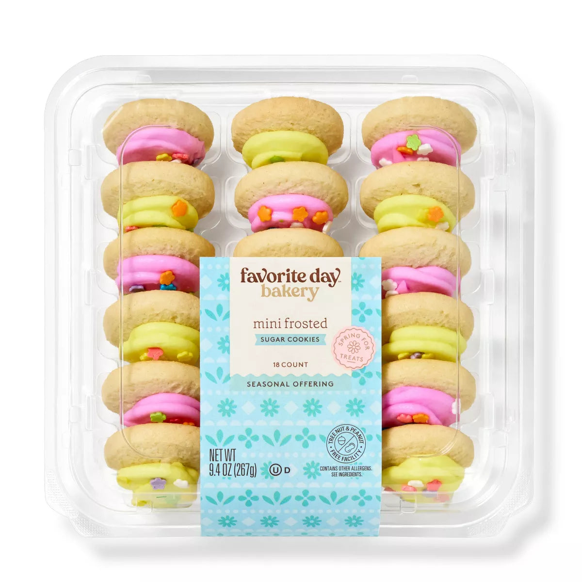 Fresh Baked Frosted Sugar Cookies - Mini 18 ct (267g)